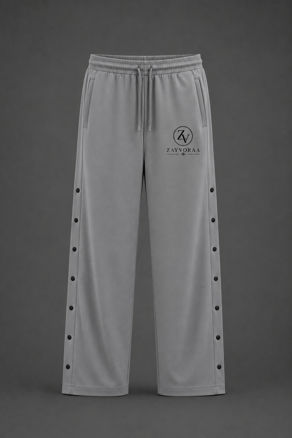 Stud Detail Wide-Leg Track Pant